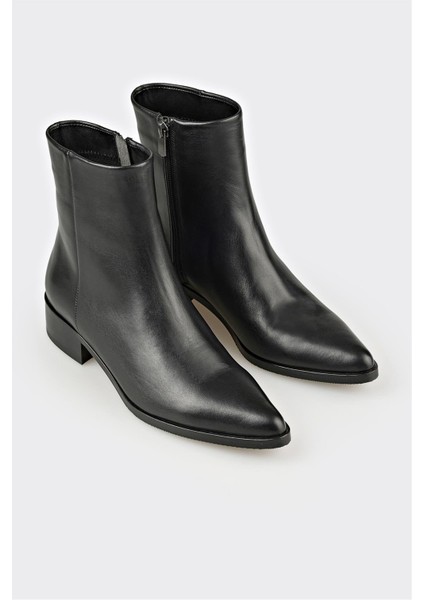 Siyah Deri Kadın Klasik Bot fiyatları