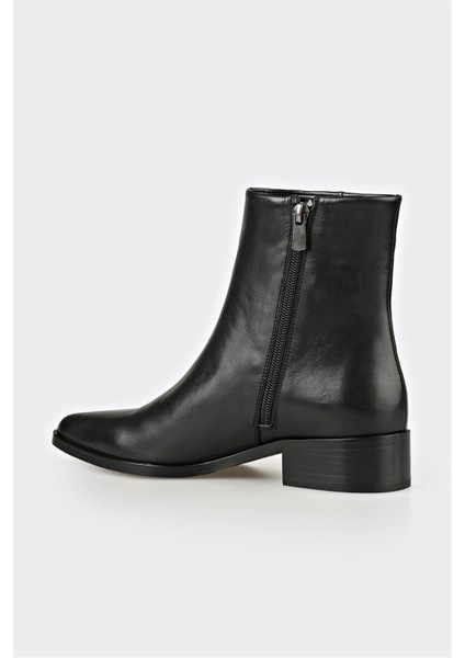 Siyah Deri Kadın Klasik Bot modelleri