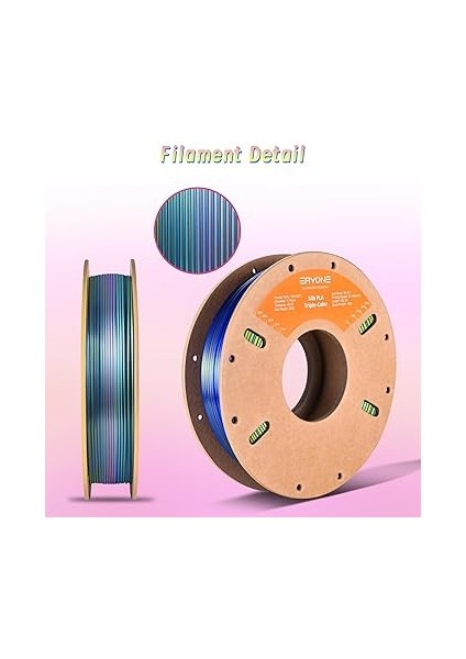 Üç Renkli Ipek Pla Filament, 1,75 Mm, 3D Yazıcı Filament, Pla +/-0,03 Mm, 250 G/makara, Ipek Rot Gelb ve Mavi indirimleri