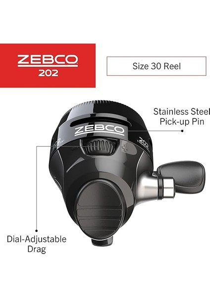 202 Spincast Olta Makarası, Dayanıklı Tamamen Metal Dişliler, Kadranlı Ayarlanabilir Sürükleme ve Dahili Kanca Tutucu, Boyut 30 fiyatları