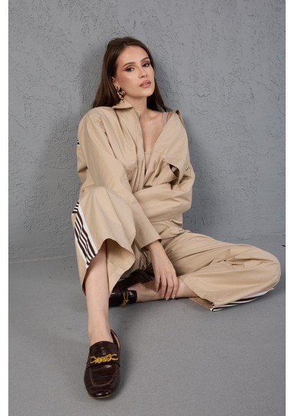 Şerit Dettaylı Ceket Pantolon Takım