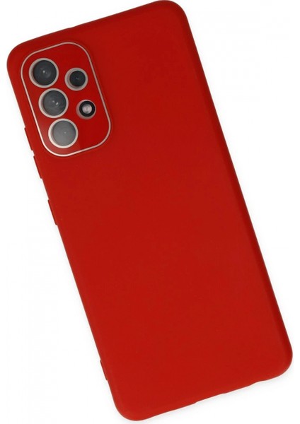 Samsung Galaxy A53 5g Kılıf Lansman Glass Kapak - Kırmızı modelleri