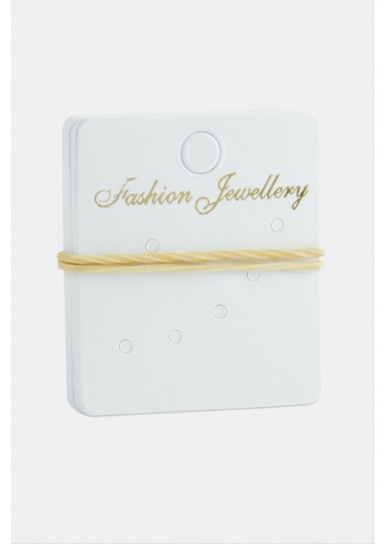 shop 6 Delikli Küpe Kartı 200 Adet-Beyaz