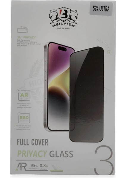 Resveq Newface Samsung Galaxy S24 Ultra Bilvis Hayalet Cam Ekran Koruyucu