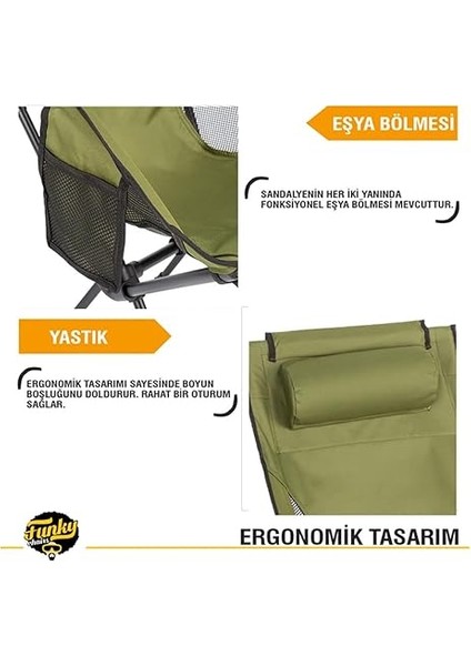 Chaırs Sky Ultralight Katlanabilir Kamp Sandalyesi - Haki Renk indirimleri