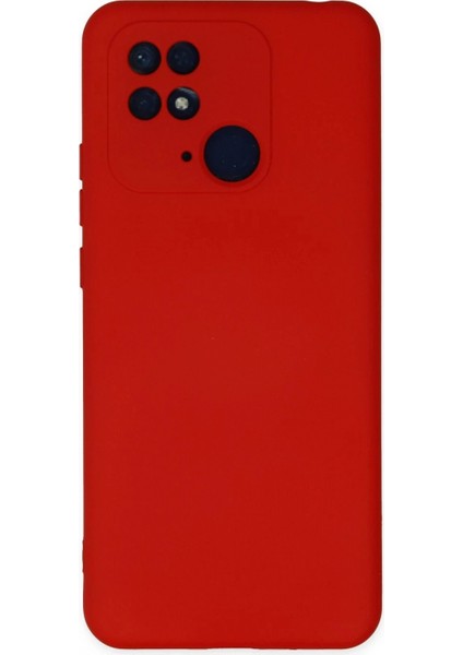 Xiaomi Redmi 10C Kılıf Nano Içi Kadife Silikon - Kırmızı