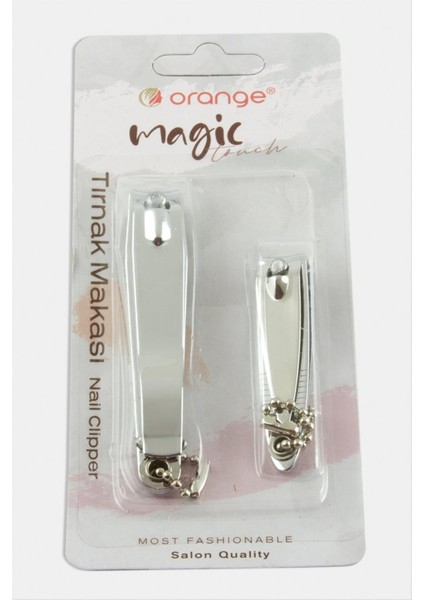 shop Orange 2 Adet Tırnak Makası-Gümüş Rengi