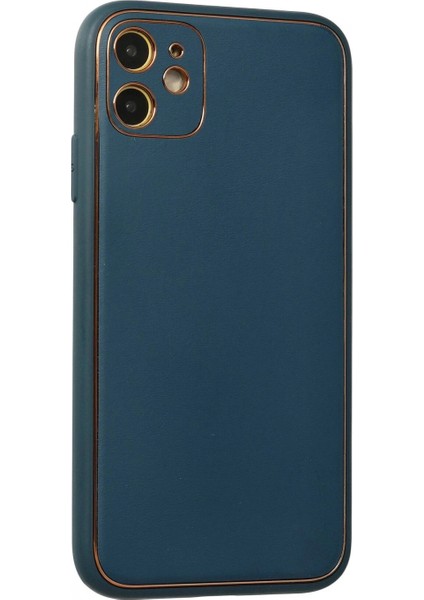 iPhone 12 Kılıf Coco Deri Silikon Kapak - Mavi fiyatları