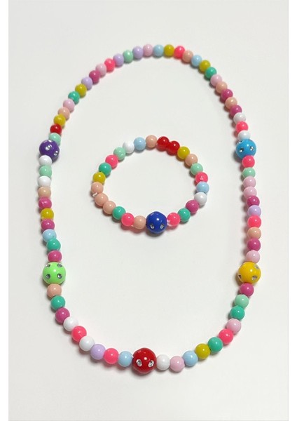 shop Boncuk Çocuk Set Kolye-Renkli