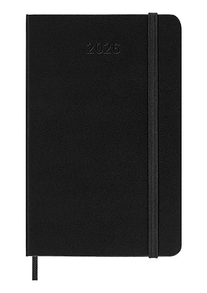 12 Ay Haftalik Yatay Ajanda Cep Boy Sert Kapak Siyah modelleri