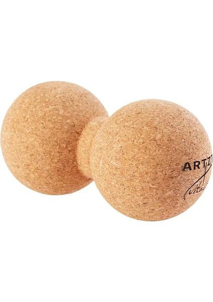 Vitality Mantar Ball Duo | Gerçek Mantardan Çift Bağ Doku Topu | Sürdürülebilir Masaj Topu Portekiz'de Üretilmiştir | Evde Bağ Doku Eğitimi Için Mantar Fasya Topu, Bej, 16 x 8 cm