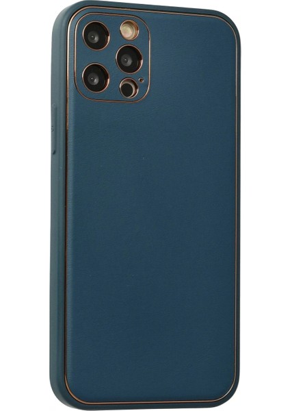 iPhone 12 Pro Max Kılıf Coco Deri Silikon Kapak - Mavi fiyatları