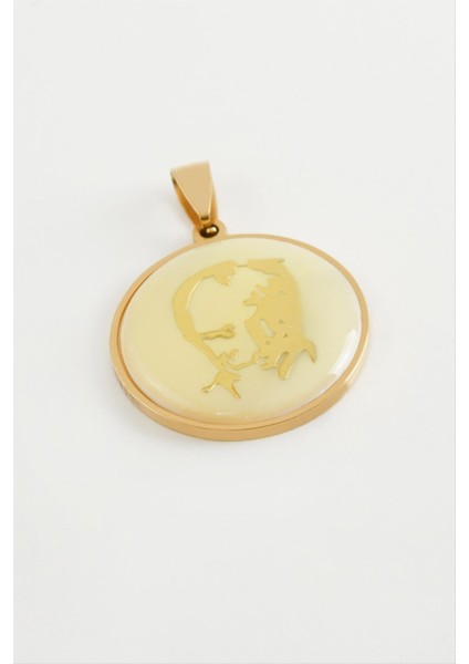 shop Atatürk Çelik Kolye Ucu 2,5 Cm-Sarı