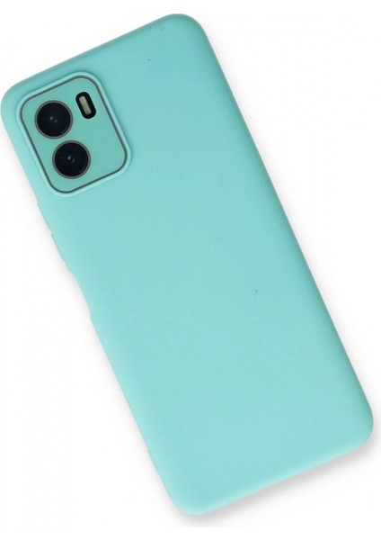 Vivo Y15S Kılıf Lansman Glass Kapak - Turkuaz modelleri