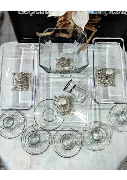 Alya Seçkinev Gümüş Sunum Set 16 Parça Bardak&tabak indirimleri