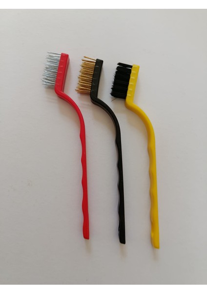 3lü Tel Fırça Tencere Aspiratör Ocak Banyo Musluk Duşakabin Lavabo Fırın Temizlik Fırça Seti