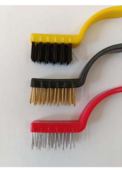 3lü Tel Fırça Tencere Aspiratör Ocak Banyo Musluk Duşakabin Lavabo Fırın Temizlik Fırça Seti