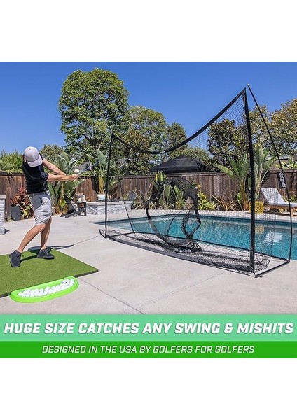 Golf-Übungsnetz | Wählen Sie Zwischen Riesigen 3 M x 2,1 M Oder 2,1 M x 2,1 M Netzen, Persönliche Driving Range Für Den Innen- Und Außenbereich, Entworfen Von Golfers For Golfers indirimleri