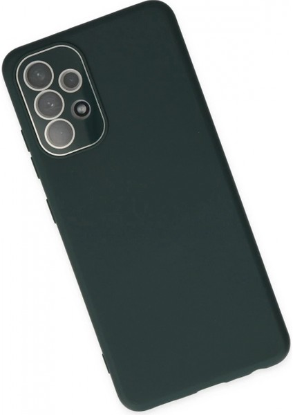 Samsung Galaxy A33 5g Kılıf Lansman Glass Kapak - Koyu Yeşil modelleri