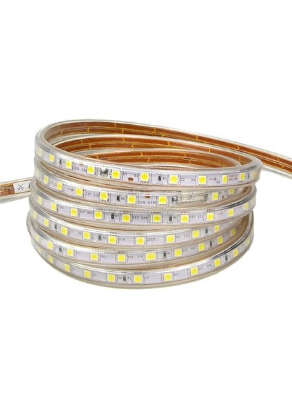 LED Şerit, IP65 5050 Işık Şeridi, 220 V LED Şerit, Anahtarlı, Sıcak Beyaz, 8 M fiyatları