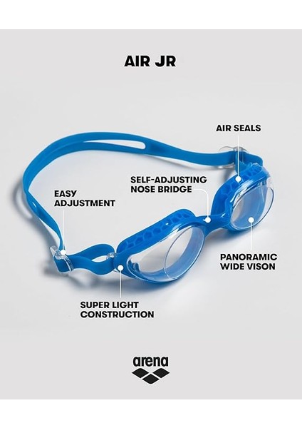 Arena Kid's Junior Air Goggles Yüzücü Gözlüğü Üniseks Yetişkin fiyatları