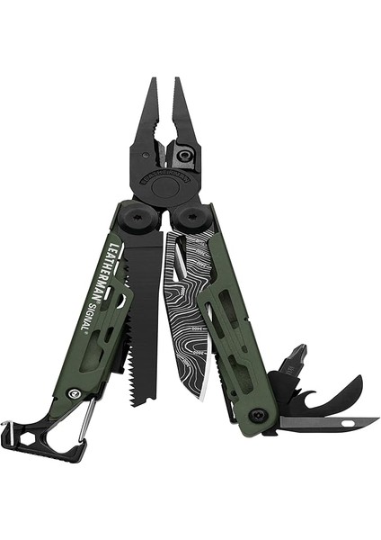 Signal Multitool - Green Topo Blade
