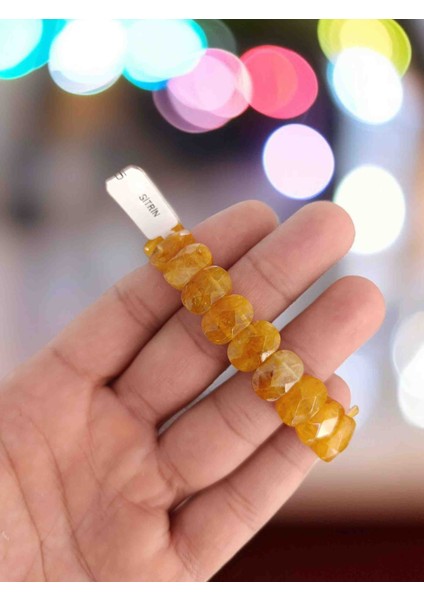 Sitrin Bileklik Doğal Taş Faset Kesim Doğal Taş Bileklik fiyatları