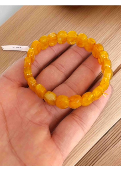 Sitrin Bileklik Doğal Taş Faset Kesim Doğal Taş Bileklik modelleri