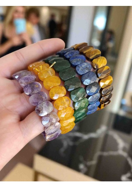 Sitrin Bileklik Doğal Taş Faset Kesim Doğal Taş Bileklik indirimleri