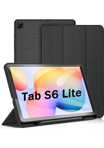 Ducıs Samsung Galaxy Tab S6 Lite 10,4 Inç 2024/2020/2022 Için Kılıf, Manyetik Yumuşak Tpu Koruma Kılıfı, S Kalem Tutuculu S6 Lite (P620/P625/P610/P613) Için, Çok Açılı Ön Destek Kapağı, Siyah