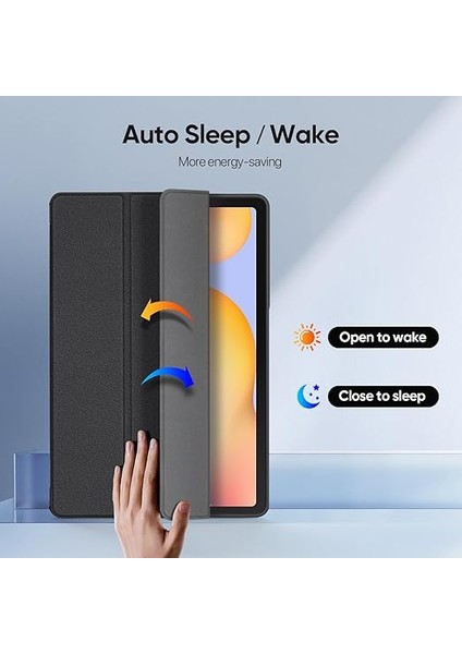 Ducıs Samsung Galaxy Tab S6 Lite 10,4 Inç 2024/2020/2022 Için Kılıf, Manyetik Yumuşak Tpu Koruma Kılıfı, S Kalem Tutuculu S6 Lite (P620/P625/P610/P613) Için, Çok Açılı Ön Destek Kapağı, Siyah modelleri