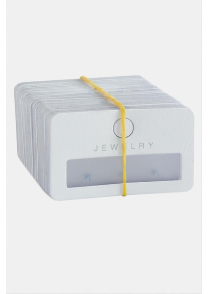 shop Pencere Plastik Küpe Kartı 100 Adet-Beyaz