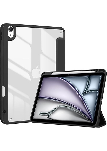iPad Air 11 Inç 6. Nesil 2024 M2 / Air 5. / 4. Nesil Kalem Tutuculu Kılıf, iPad Air 5 4 10.9 Inç Için Akıllı Koruyucu Kılıf -Siyah