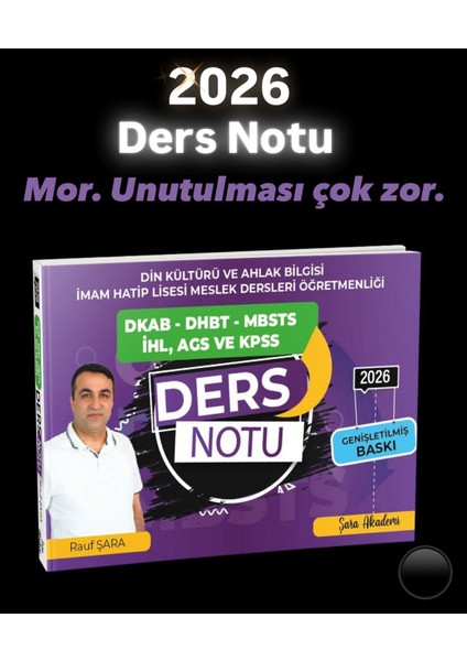 Rauf Şara 2026 Ders Notu Kitabı Sınav Kazandıran Özel Notlar