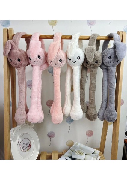 Peluş Hareketli Tavşan Kulaklık - Stok Durumuna Muhtelif Renk Gönderilecektir