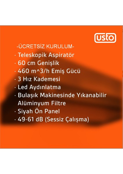 4961 Siyah Sürgülü Aspiratör fiyatları