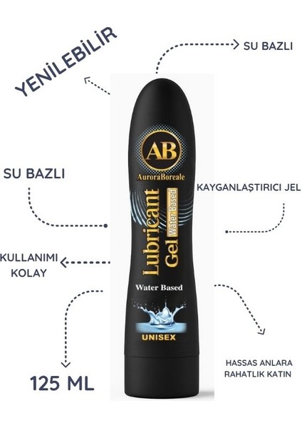 Auroraboreale Ab Set A+Sade Aromalı Yenilebilir Kayganlaştırıcı Jel 125 Ml+Anal Plug SET54J8QX1XD209J modelleri