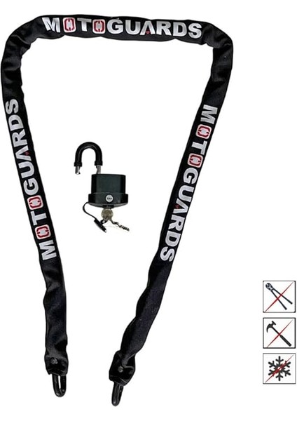 Strong Grade 13MM Kesilmez Motosiklet Zinciri (200 Cm) + Pvc Kaplamalı Marine Asma Kilit fırsatları