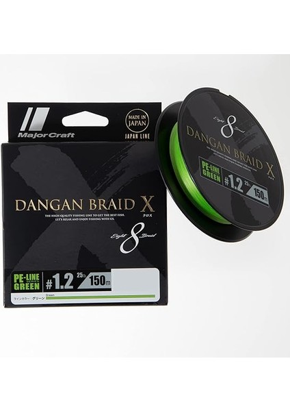 Craft Dangan x Braid Ip Dbx8 Pe 1.2/0.16MM/25LB/11.34KG/150 Metre Yeşil modelleri