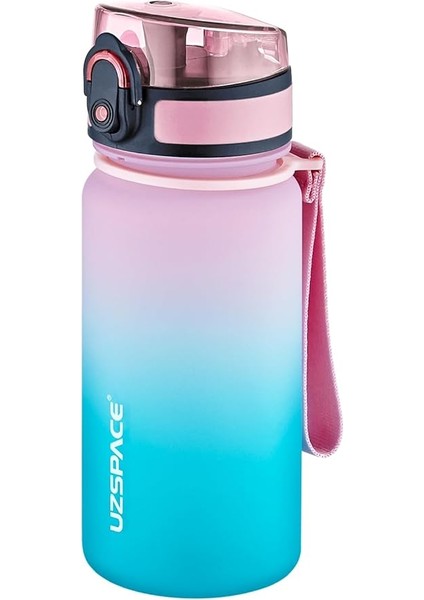 350 ml Pipetsiz Çift Renk Softtouch Tritan Çocuk Su Matarası -FFCOL350MLUZS Pembe-Yeşil