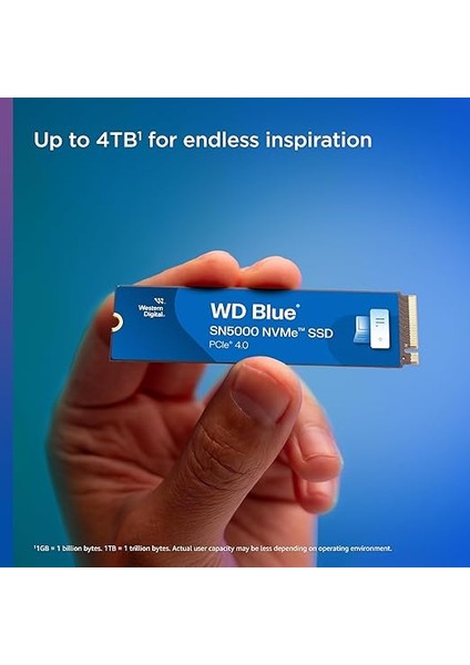 Digital Blue SN5000 Nvme SSD M.2 2280 500 GB (5.000 Mb/sn'ye Kadar Okuma 4.000 Mb/sn'ye Kadar Yazma) - WDS500G4B0E modelleri