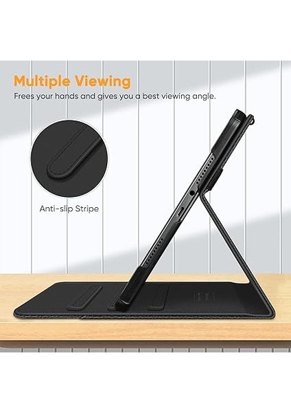 Xiaomi Redmi Pad Pro 12,1 Inç 2024 Için Kılıf, Çok Açılı Görüntüleme, Belge Yuvalı Koruyucu Kılıf, Otomatik Uyku/uyanma Fonksiyonu, Siyah modelleri