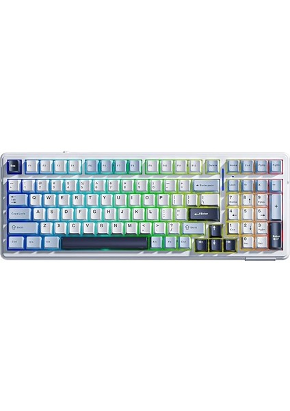 F99 3 Modlu Rgb Hot Swap Mekanik Linear Graywood V3 Switch Kablosuz Makrolu Klavye Lacivert