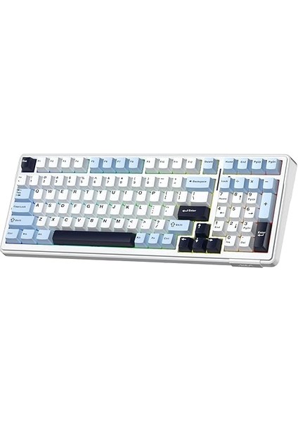 F99 3 Modlu Rgb Hot Swap Mekanik Linear Graywood V3 Switch Kablosuz Makrolu Klavye Lacivert fiyatları