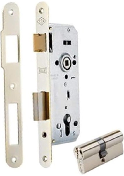 Kilit 152R-40MM Dış Kapı Silindirli Nikel Oval