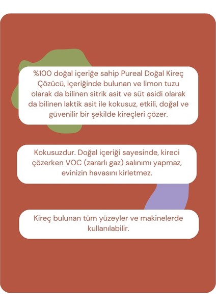 Doğal Kireç Çözücü - Tüm Kireçli Yüzeyler, Espresso ve Kahve Makineleri - Su Isıtıcıları fırsatları
