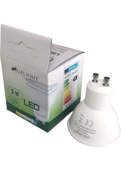 Adet 5W LED Ampul GU10 Duy Sarı Işık 3000K Uzlıght fiyatları