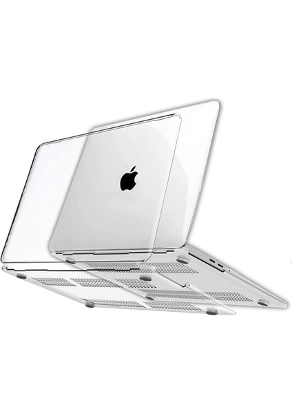 MacBook Air 15" 2023-2024 M2-M3-M4 Çip ile Uyumlu Şeffaf Dayanıklı Koruyucu Kılıf, Ultra Ince Kabuk Koruma Sert Kapak Air 15.3" A2941 A3114 A3241
