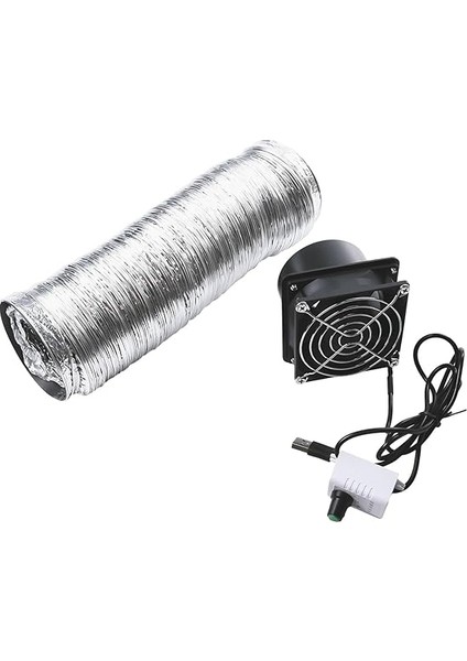 Banyo Aspiratörü USB Kanalı Egzoz Fanı - Ayarlanabilir Hız - Atölye, Mutfak, Banyo Için Duman Emici Fan Borusu Kanalı Egzoz Fanı (Fan Artı 6m Boru) fiyatları