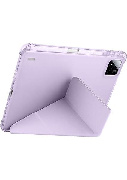 Xiaomi Pad 7 Kılıf Silikon Standlı Kalem Bölmeli Kılıf Lila fırsatları